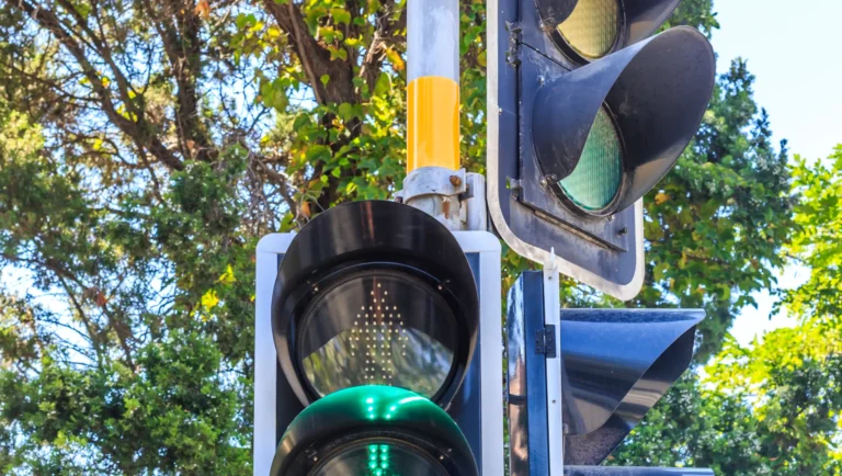 Temporary Traffic Lights Signal.